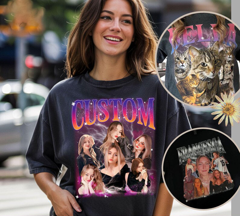 Custom Girlfriend Boyfriend T Shirts, Shirts with Face on it, Bachelorette Bootleg Shirt, Personalized Birthday Gift for Husband