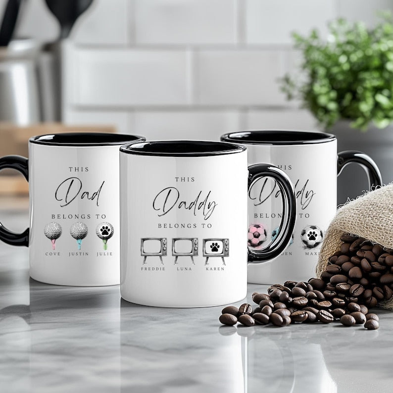 Personalised Mugs, Fathers Day Gifts, Gifts For Dad, Golf Gifts, Gifts For Him, Football Gifts, Grandad Gifts, Fishing Gifts, Coffee Mugs