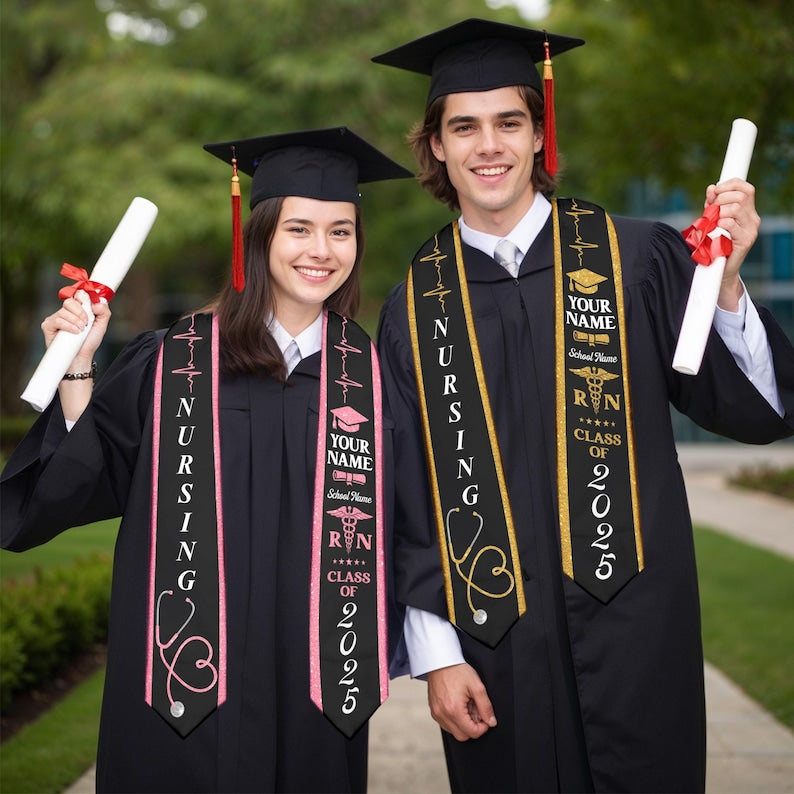 Customized Nursing Stole, Nursing Graduation Stole, RN Stole Nursing Stole Graduation 2025, Nursing Graduation, Nursing Stole Graduate 2026