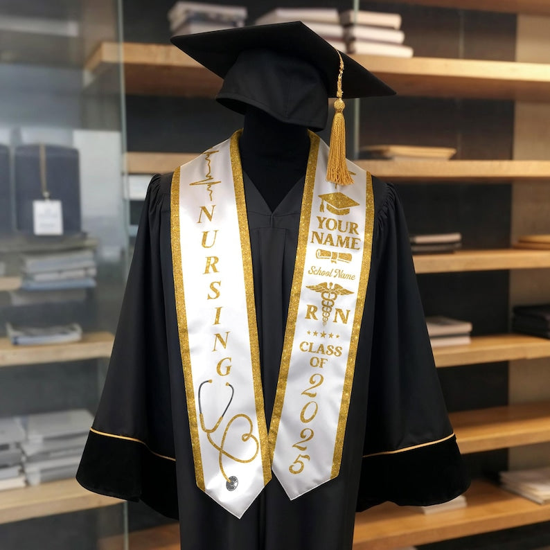 Customized Nursing Stole, Nursing Graduation Stole, RN Stole Nursing Stole Graduation 2026, Nursing Graduation, Nursing Stole Graduate 2026