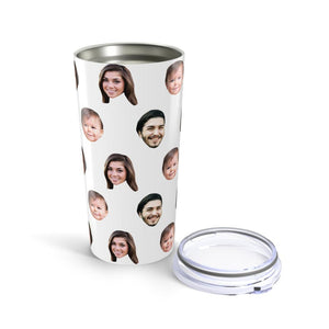 Custom Tumbler, Personalized Photo Tumbler With Text, Customized Travel Mug, Personalized Gift, Face Tumbler, Gift For Him, Gift For Her