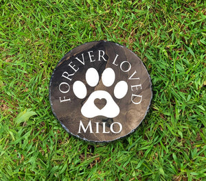 Garden Pet Memorial Stone, Handcrafted Tribute for Dogs & Cats, Pet Loss Sympathy Gift