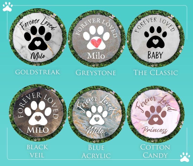 Garden Pet Memorial Stone, Handcrafted Tribute for Dogs & Cats, Pet Loss Sympathy Gift