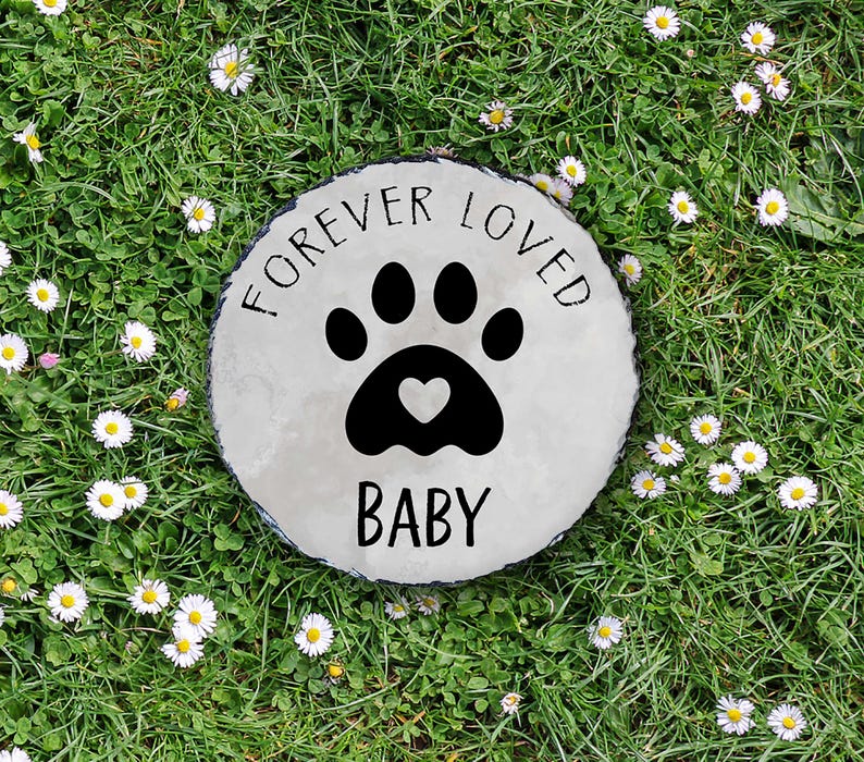 Garden Pet Memorial Stone, Handcrafted Tribute for Dogs & Cats, Pet Loss Sympathy Gift