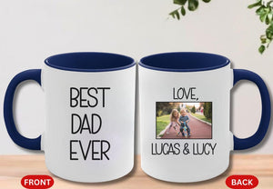 Best Dad Ever Mug, Personalized Photo Mug, Dad Birthday Gift, Fathers Day Gift, Baby Photo Gift, Mug with Picture, Dad Gift from Kids