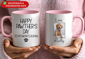 Father's Day Dog Dad Mug, Personalized Photo Mug, Cat Lover Mug, Fathers Day Gift, Pawther Day Mug, Mug with Picture, Best Fur Dad