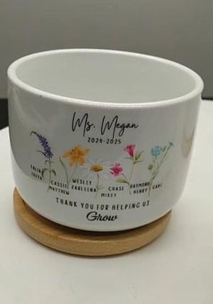 Custom Teacher Plant Pot, Teacher Appreciation Gift, Thank You Teacher Plant Pot, End Of Year Gift, Thank You Gifts, Back to School Gifts
