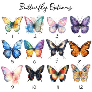 Personalized Butterfly Trinket Dish Watercolor Butterfly Ring Dish Jewelry Storage For Mom Wedding Gift For Friend Custom Name