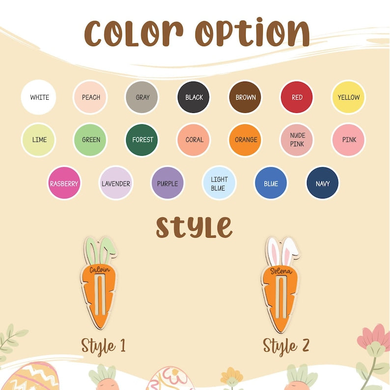 Personalized Easter Tag, Carrot Money Holder, Easter Carrot Tag, Easter Money Holder, Easter Cash Gift, Bunny Ear Tag, Kid Easter Gift