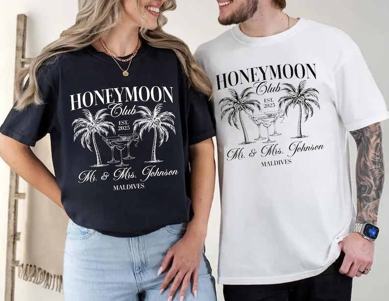 Couples Honeymoon Vacation Shirts, Mr and Mrs Matching Shirts, Just Married Shirt, Hubby Wifey Shirts, His & Hers Gifts, Honeymoon Vibes Tee