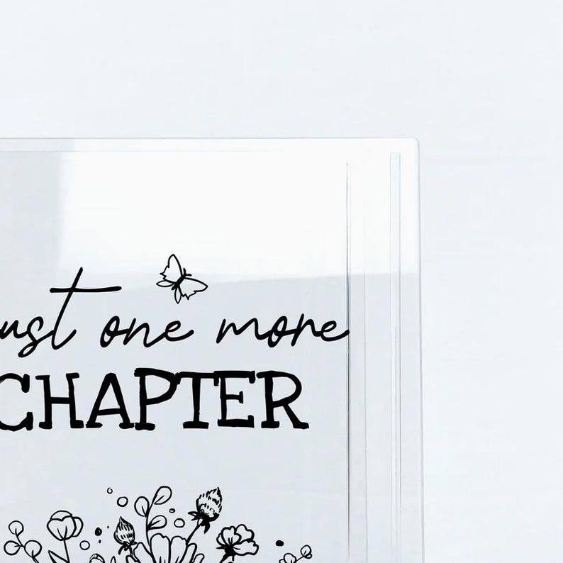 Just One More Chapter Acrylic Book Vase - Home Decor Gifts for Book Lovers and Readers, Mother's Day Gift, Special Occasion Gift