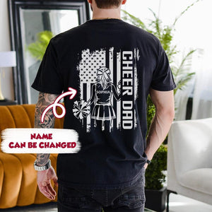 Cheer Dad Shirt, Custom Kids Name Cheer Dad T-Shirt, Cheer Dad Gift, Cheer Gift for Dad, Cheer Shirt for Dad, Sports Dad Tee