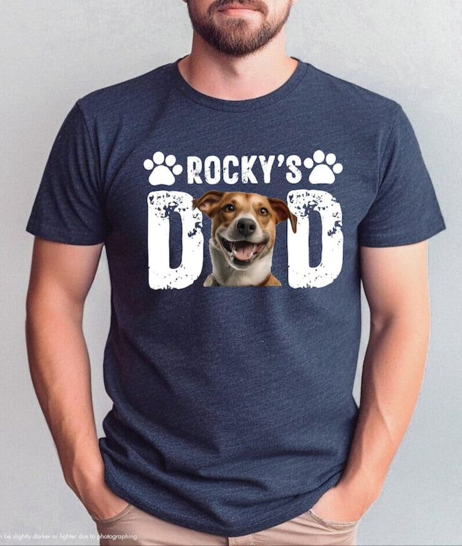 Custom Dog Dad Shirt, Custom Pet Photo Shirt,Dog Dad Gift,Personalized Dog Name Photo,Animal Lover Shirt,Gift For Dog Lover,Fathers Day Gift