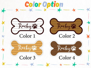 Personalized Dog Bone Name Sign, Handmade Wood Dog Gift, Dog Room Sign, Personalized Wood Crate Sign, Pet Name Sign