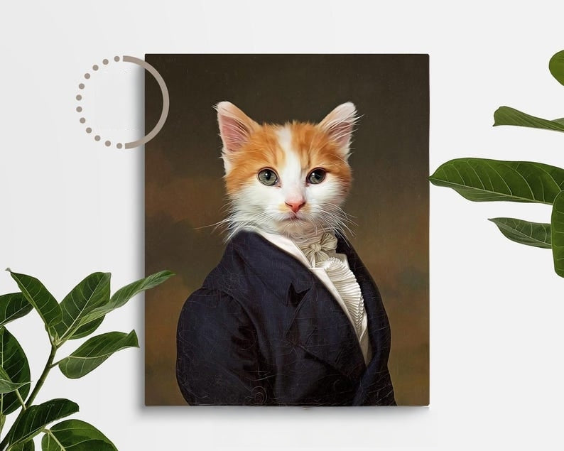 Custom Royal Pet Portrait, Renaissance Dog Painting, Pet Lovers Gift, Royal Portrait, Pet Portrait gift, Gift for Cat, Gift for Dog