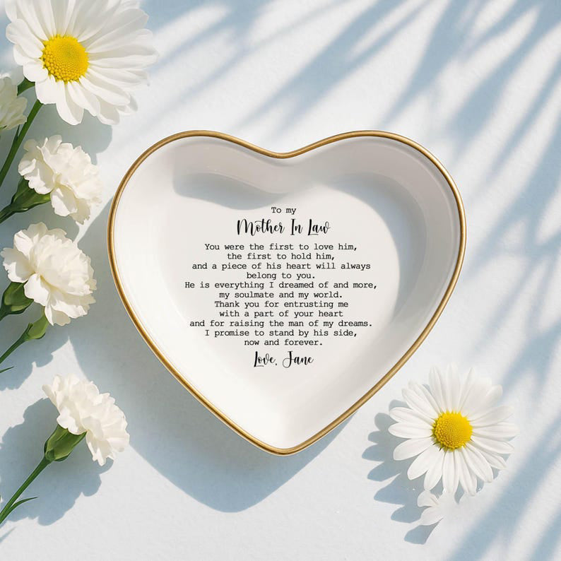 To My Mother in Law On Wedding Day, Custom Jewelry Dish For Mother Of The Groom, Future Mother In Law Ring Dish, Mother Mother's Day Gift