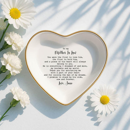 To My Mother in Law On Wedding Day, Custom Jewelry Dish For Mother Of The Groom, Future Mother In Law Ring Dish, Mother Mother's Day Gift
