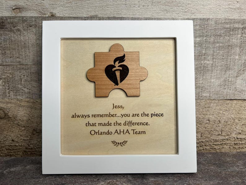 Difference Maker, You Are the Piece That Made the Difference, Mentor Gift, Retirement Present, Coworker Farewell Gift