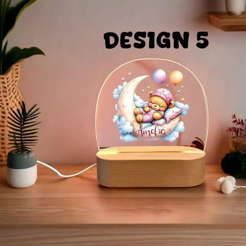 Custom Name Ballerina Night Light Gift for Girls Perfect for Bedroom Decor | Personalized Your Girl Name for Christmas and Birthday Gift