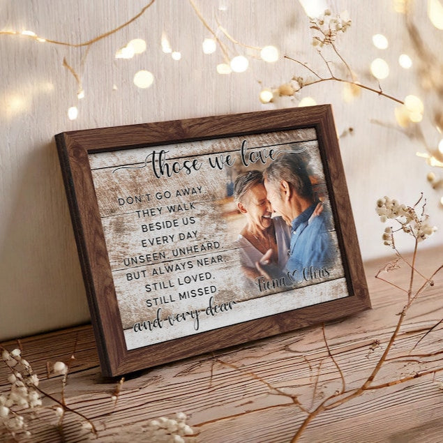 Personalized Picture Frame,Memorial Photo Gift,Photo on Wood,Sympathy Gift Loss of Husband Wife,Dad Mom Loss,Loss of Loved One,Mother's Day