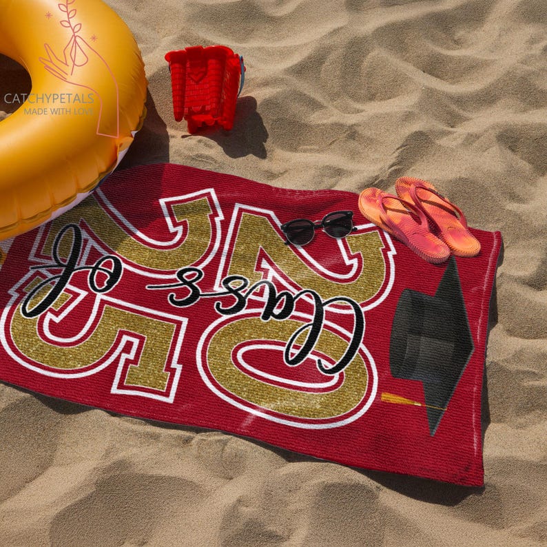 Graduation Gifts, Class Of 2025 Beach Towel Gifts, Custom Grad Beach Towel, Graduation Party Towel For Her, Graduation Trip, Senior Vacation