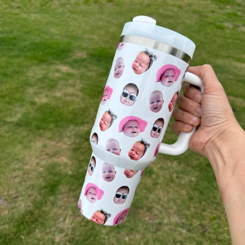 Custom Mother s Day Gift, Personalized Face Tumbler, New Mom Pregnancy Funny Mom Gift, Gift for Dad, Pet Face, Baby Face, Mom Face