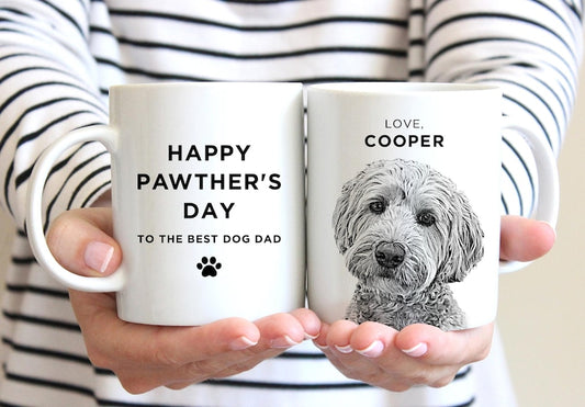 Father's Day Dog Dad Mug, Personalized Pet Mug for Cat Lovers, Best Fur Dad Gift, Pawther Day Mug, Fathers Day Gift, Best Fur Dad