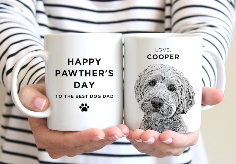 Father's Day Dog Dad Mug, Personalized Pet Mug for Cat Lovers, Best Fur Dad Gift, Pawther Day Mug, Fathers Day Gift, Best Fur Dad