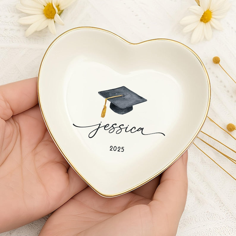 Personalized Graduation Jewelry Dish, Custom Graduation Ring Dish, Graduation Gifts, College Graduation Gifts, Class of 2026, Masters Degree