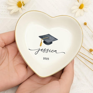 Personalized Graduation Jewelry Dish, Custom Graduation Ring Dish, Graduation Gifts, College Graduation Gifts, Class of 2026, Masters Degree
