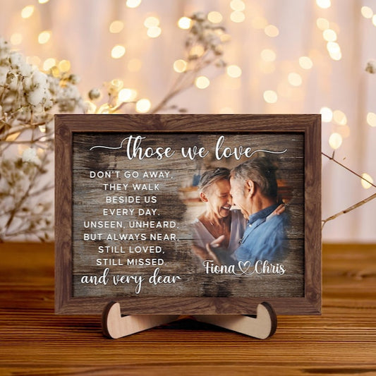 Personalized Picture Frame,Memorial Photo Gift,Photo on Wood,Sympathy Gift Loss of Husband Wife,Dad Mom Loss,Loss of Loved One,Mother's Day