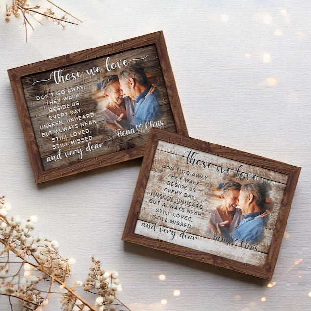 Personalized Picture Frame,Memorial Photo Gift,Photo on Wood,Sympathy Gift Loss of Husband Wife,Dad Mom Loss,Loss of Loved One,Mother's Day