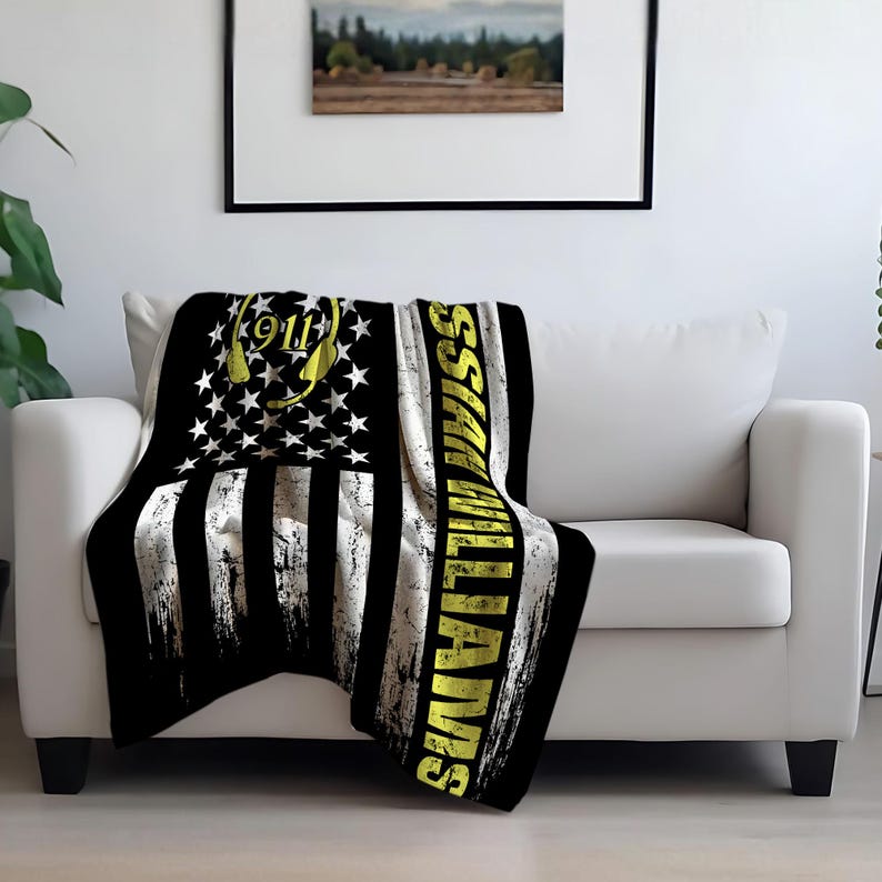Custom Dispatcher Blanket, 911 Dispatcher Gift, 911 Emergency Gift, Dispatcher Nurse Gift, First Responder Operator, Law Enforcement Officer