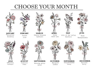 Personalized Birth Flower Tumbler: Stainless Steel with Straw