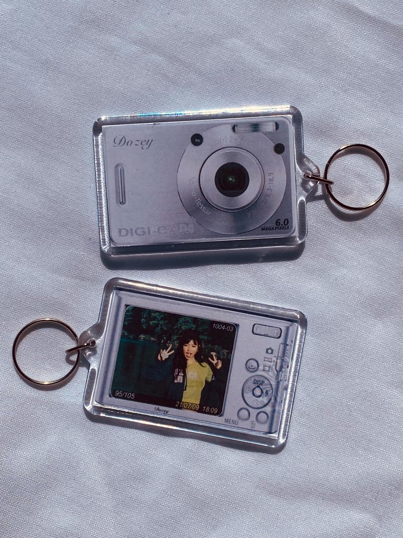 Custom digital camera keychain | kpop, phone charm, celebrity, anime, friendship