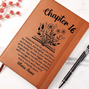 Personalized 16th Birthday Gifts for Her Custom Name Journal Chapter 16 Notebook Turning Sixteen Friend Daughter Granddaughter Sister Bday