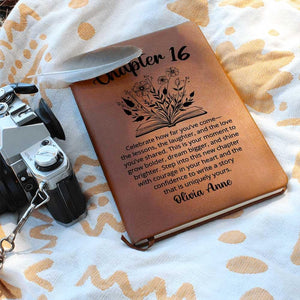 Personalized 16th Birthday Gifts for Her Custom Name Journal Chapter 16 Notebook Turning Sixteen Friend Daughter Granddaughter Sister Bday
