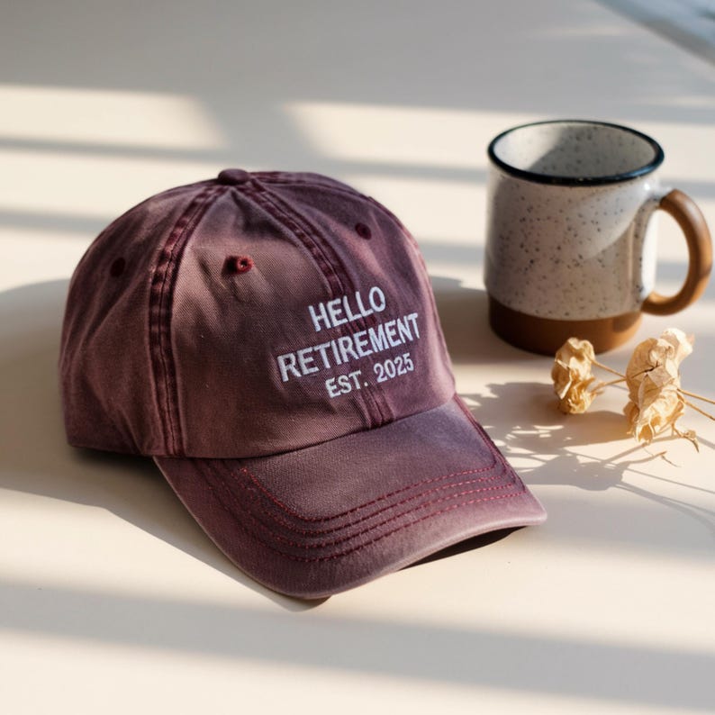 Embroidered Hello Retirement est. 2025 Hat , Retirement Hat, Retirement Hat, Cute Retire Hat, retire Hat, Retirement party Hat, Retired Hat il_794xN.6847209186_5fet.jpg
