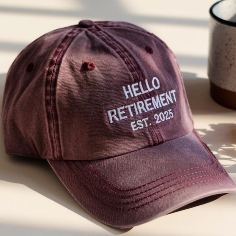 Embroidered Hello Retirement est. 2025 Hat , Retirement Hat, Retirement Hat, Cute Retire Hat, retire Hat, Retirement party Hat, Retired Hat il_794xN.6847209198_dg0t.jpg