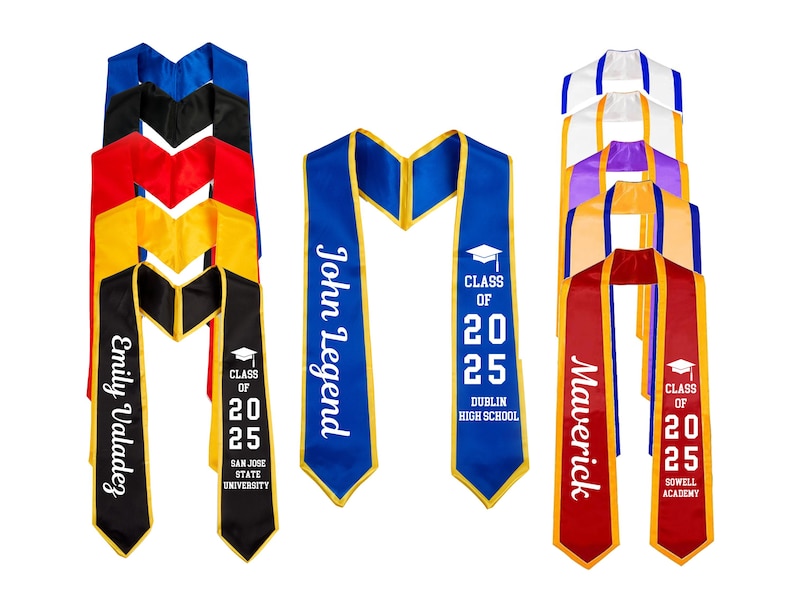 Custom Class of 2025 stoles Graduation,Personalized Graduation Stole,Graduation Sash,High School Graduation Gift,College,Grad Gifts Idea