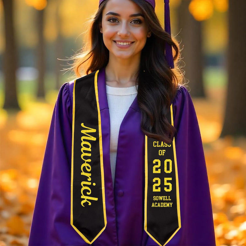 Custom Class of 2025 stoles Graduation,Personalized Graduation Stole,Graduation Sash,High School Graduation Gift,College,Grad Gifts Idea