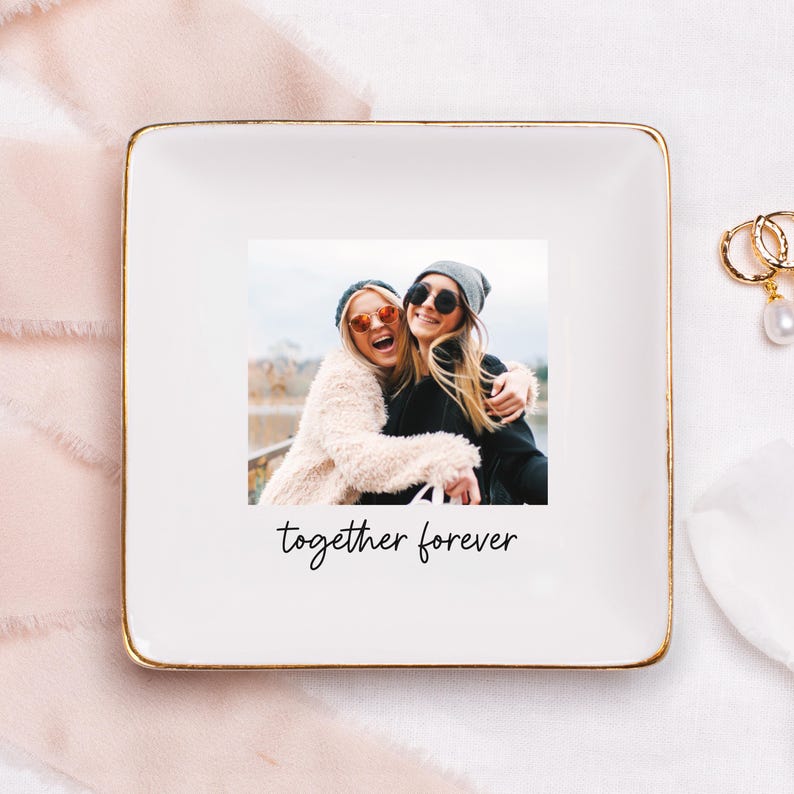 Photo Gifts for Mom Wedding Day, Birthday Gift for Mom Photo Gift, Mom Jewelry Dish, Photo Trinket Dish, Mother of the Bride Photo Gifts