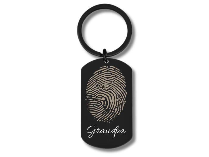 Actual Fingerprint Keychain Custom Memorial Gift Grief Gift Keyring Personalized Fingerprint Key holder Custom Fingerprint Keychain