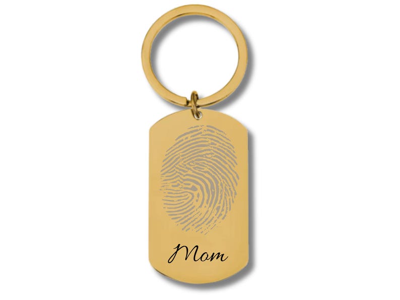 Actual Fingerprint Keychain Custom Memorial Gift Grief Gift Keyring Personalized Fingerprint Key holder Custom Fingerprint Keychain