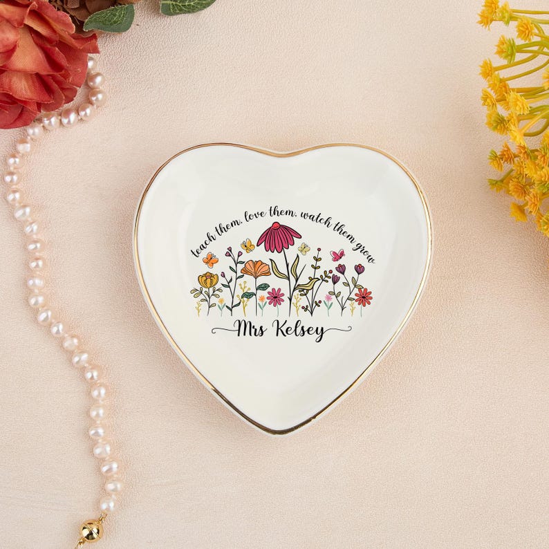 Teacher Appreciation Gift, Custom Jewelry Dish Teacher Gift, Gifts for Teachers, End of Year Gift, Thank You Teacher Gifts, Back to School