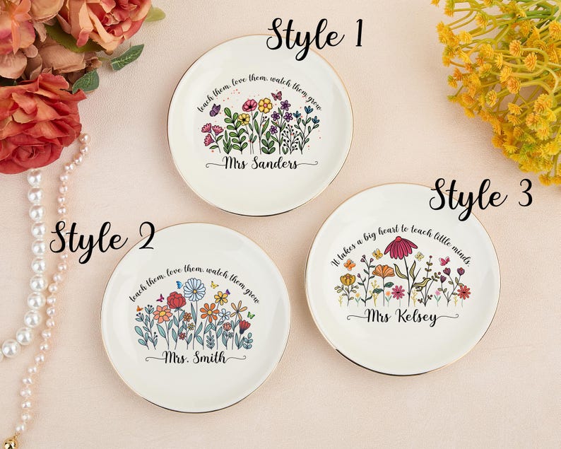 Teacher Appreciation Gift, Custom Jewelry Dish Teacher Gift, Gifts for Teachers, End of Year Gift, Thank You Teacher Gifts, Back to School