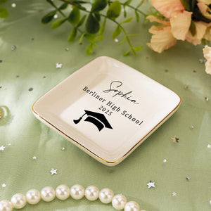 Personalized Graduation Jewelry Dish,College Graduation Gift,Daughter Grad Gift,Class of 2025 Gifts,High School Gifts,Graduation Gift