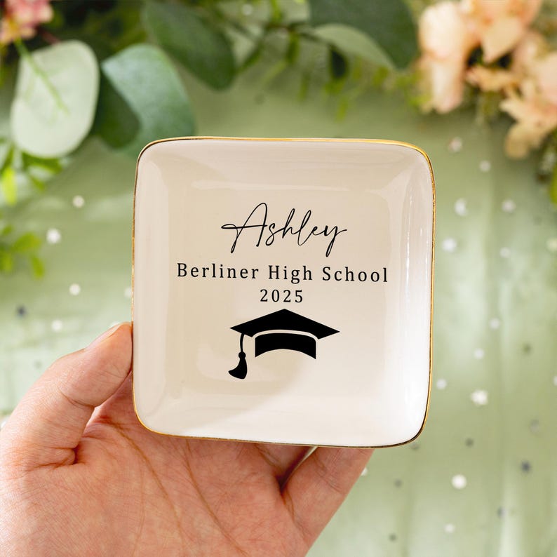 Personalized Graduation Jewelry Dish,College Graduation Gift,Daughter Grad Gift,Class of 2025 Gifts,High School Gifts,Graduation Gift
