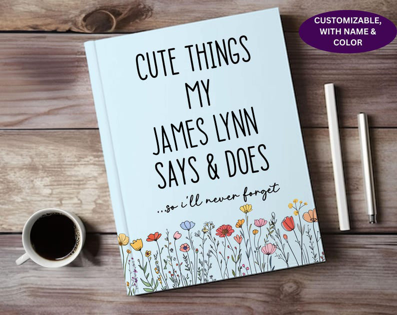 Cute Things My Grandkids Say & Do Journal, Grandparents Journal Gift for Grandma From Grandkids Family Memory Keepsake Notebook Mother's Day