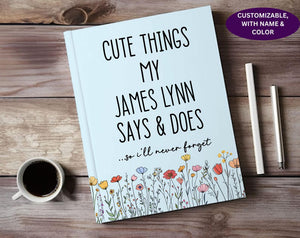 Cute Things My Grandkids Say & Do Journal, Grandparents Journal Gift for Grandma From Grandkids Family Memory Keepsake Notebook Mother's Day